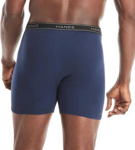Miniatura 4 de Hanes Calzoncillos tipo bóxer para hombre, ropa interior de algodón suave y transpirable con cintura ComfortFlex, paquete múltiple