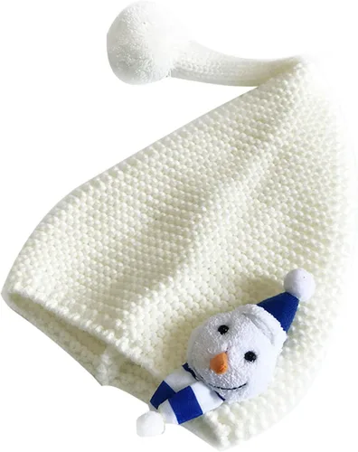 Miniatura 7 de Kayotuas Gorro de punto de Navidad para niños, bebé, pan de jengibre, lindo pompón, sombreros de dibujos animados, suministros de fiesta de Navidad