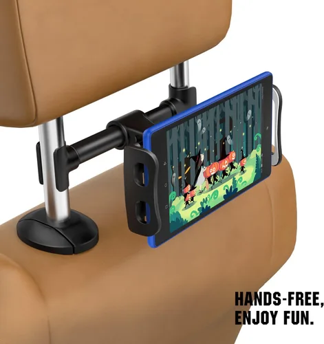 Miniatura 2 de MoKo Soporte para reposacabezas para teléfono/tableta, soporte ajustable para tableta para dispositivos de 4 a 12.9 pulgadas, compatible con iPhone