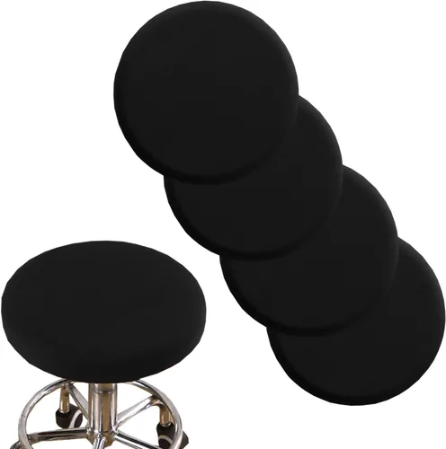 Miniatura 11 de ANWUCHEN - 4 fundas suaves para taburete, funda elástica para sillas redondas de madera y metal de 13 a 18 pulgadas (beige)