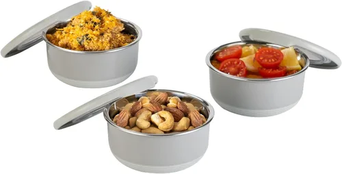 Miniatura 8 de Recipiente de aderezo de ensalada de acero inoxidable Lille Home, recipientes pequeños a prueba de fugas con tapas, beige