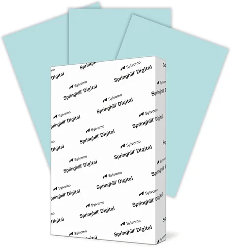 Miniatura 22 de Papel de cartulina Springhill de color azul Crema