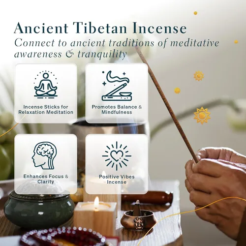 Miniatura 3 de Incienso de enebro tibetano antiguo para meditación, yoga, oración, medicina aromática, alivio del estrés, calma, paquete de 1, 30 varillas