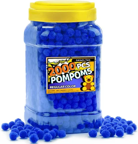 Miniatura 8 de Bundooraking Pompones, 1.5 pulgadas (4cm), 90 piezas bolas grandes multicolor a granel para artes y manualidades, pompones suaves y esponjosos