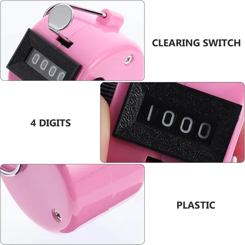 Miniatura 3 de Toddmomy Contador de clics de mano, mini herramienta ergonómica para asistencia e inventario en el aula de fitness, 3 piezas, multicolor