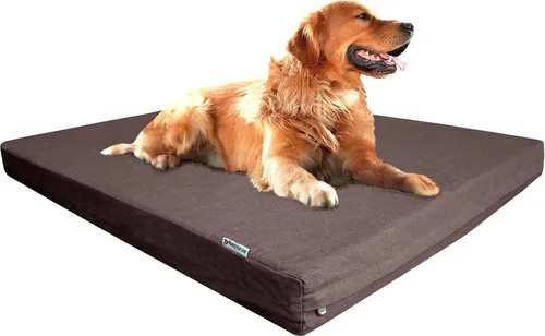 Miniatura 21 de Dogbed4less Cama ortopédica para mascotas con espuma viscoelástica para mascotas medianas y grandes, forro impermeable, funda lavable de microgamuza