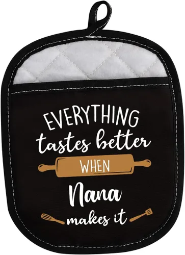 LEVLO Los mejores regalos de cocina para hornear para madre, padre, todo sabe mejor cuando Mimi/abuela/nana/papa/nonna/gigi hace que sea guantes de