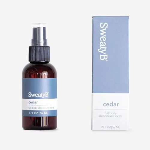 Miniatura 9 de SweatyB® Spray desodorante de cuerpo completo, no irritante, sensible a la piel, para mujeres y hombres, fabricado en Estados Unidos, cedro, 2