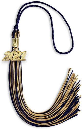 Miniatura 315 de Endea Graduation - Borla de doble color mixto con fecha dorada (negro/dorado antiguo, 2021)