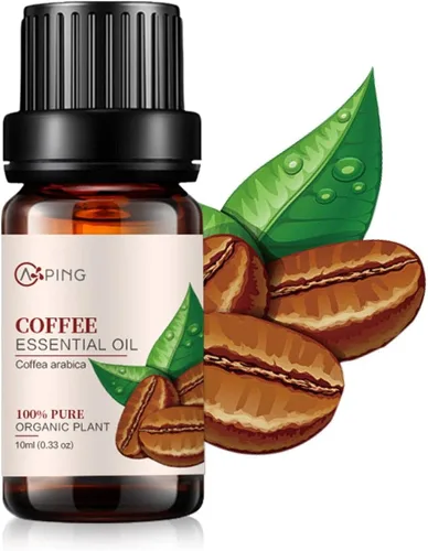 Aceite esencial de café, 100% puro orgánico natural (Coffea Arabica) Aceite de café para difusor, aroma, spa, masaje, yoga, perfume, 0.33 onzas