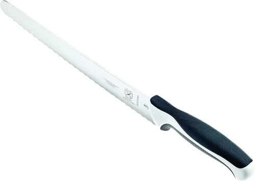 Mercer Culinary - M23210WBH Mercer Culinary Millennia - Cuchillo para pan con borde ondulado de 10 pulgadas de ancho, color blanco