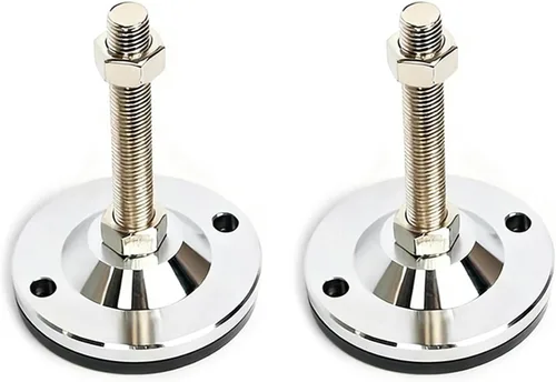 Miniatura 14 de Pie nivelador de poste roscado ajustable, paquete de 2, pies autonivelantes de mesa atornillados en pies niveladores rosca M14, capacidad de 440