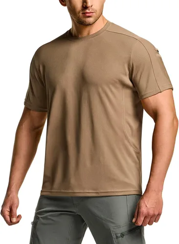 CQR - Camiseta tipo polo estilo piqué para hombre, diseños tácticos de manga corta y larga para golf, tela Dry Fit ligera, con FPU 50+ para