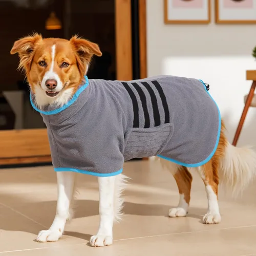 Miniatura 8 de Albornoz de Microfibra para Perro Toalla Envolvente para Perro Abrigo de Secado Súper Absorbente Albornoz de Baño para Cachorro, Perros Medianos