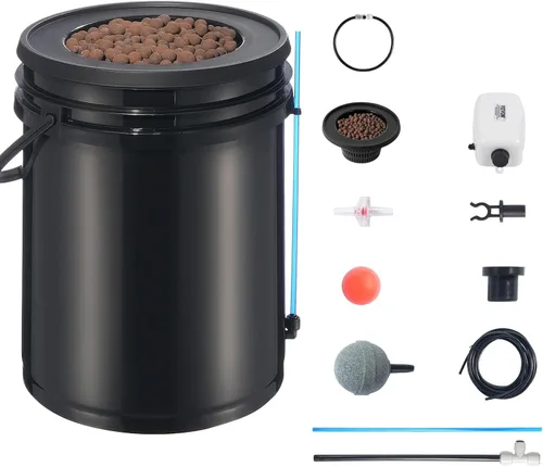 Miniatura 9 de VEVOR Sistema de Cultivo Hidropónico DWC, Sistema de Cultivo Hidropónico con Kit de Goteo Superior, Cultura de Agua Profunda de 5 Galones con Bomba