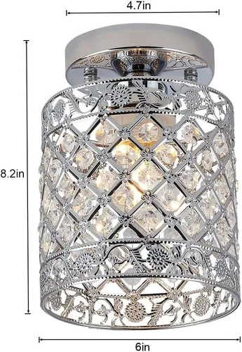 Miniatura 2 de Create For Life® Lámpara de Techo Empotrada de Cristal de Decoración Moderna de Estilo Mini Araña de Cristal Lámpara de Techo para Pasillo, Bar