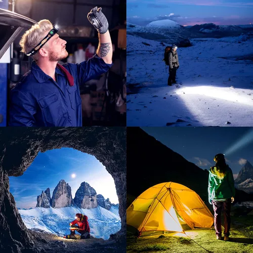 Miniatura 5 de sofirn Linterna frontal recargable, H25L 1000 lúmenes con LED dual 5000K 90 de alto CRI, linterna frontal USB súper brillante para correr, camping