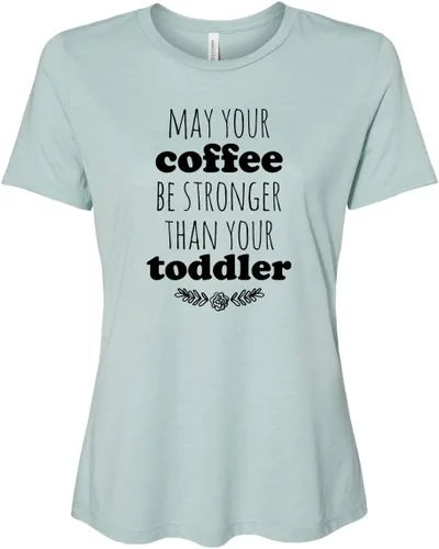 Miniatura 13 de Cute Women's Screen Printed Crew Neck Tee, Shirts With Sayings, Dusty Blue or Olive