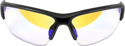 Miniatura 2 de Global Vision Hercules 7 24 - Gafas de sol fotocromáticas de seguridad para motocicleta, montura negra, lente de espejo azul, certificado ANSI Z87.1