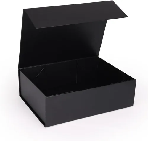 Miniatura 38 de Paquete de 4 Cajas de Regalo de 12x6x4 Pulgadas con Tapas de Cierre Magnético, Caja Negra Magnética para Boda, Propuesta de Padrinos y Damas
