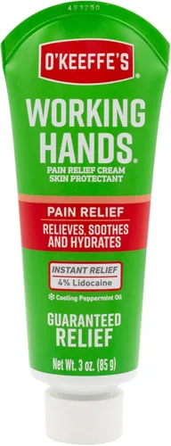 Miniatura 4 de O'Keeffe's Crema para Alivio del Dolor de Manos Trabajadoras Protector de Piel con 4% de Lidocaína y Aceite de Menta Refrescante para Alivio