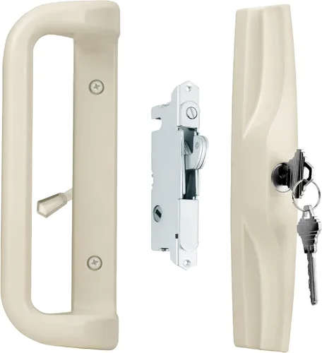 Juego de cerradura y manija para puerta de patio House Guard con llave, opciones que añaden una firma única a su cerradura de puerta de vidrio de