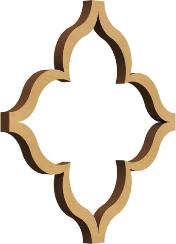 Miniatura 10 de 7 3/8 pulgadas de ancho x 7 3/8 pulgadas de alto x 3/8 pulgadas de alto, paneles de pared de madera con calado decorativo extra pequeño, roble rojo