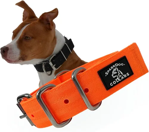 Miniatura 16 de SparkDog - Collar de perro resistente de 1.5 pulgadas, correa ajustable de grado de cinturón de seguridad con herrajes de acero inoxidable