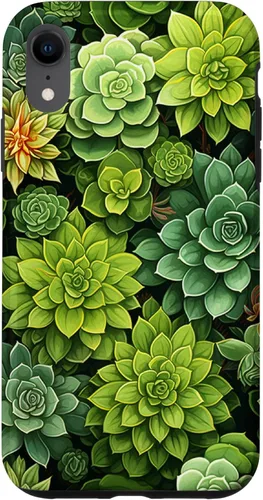 Miniatura 25 de Funda para iPhone 12 Pro Max Suculenta Plantas Botánicas Verde Floral Patrón Flor Cactus