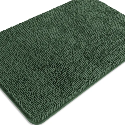 Miniatura 640 de Alfombra de baño pequeña de 12 x 18 pulgadas, lavable y absorbente, antideslizante, alfombra de baño de felpilla gruesa y suave para baño, ducha