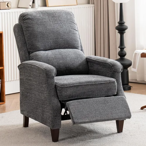 Miniatura 13 de VKNOW Silla reclinable, sillón reclinable de tela con reposabrazos suave, asiento de cine en casa con respaldo ajustable y soporte lumbar, sofá Verde