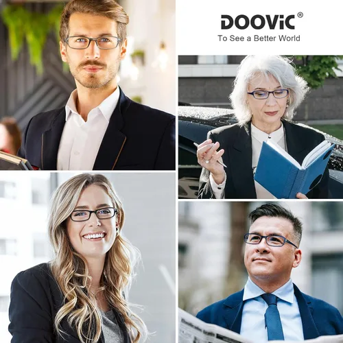 Miniatura 2 de DOOViC 2 Pack Reading Glasses for Women Men TR90 Flexible Lightweight Blue Light Blocking Computer Readers