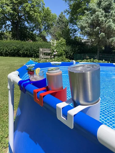 Miniatura 2 de Soporte para vasos, para orilla de alberca, Azul