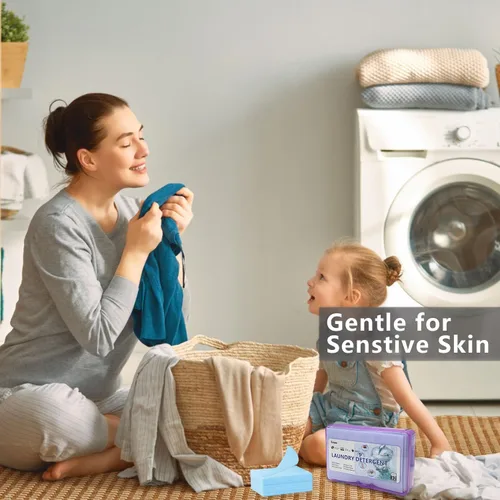 Miniatura 2 de Hojas de detergente para ropa Ultra portátiles Tamaño de viaje 32 cargas, disolución de 5 segundos Aprobado por la TSA y ecológico