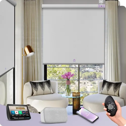 Miniatura 30 de Graywind Persiana Enrollable Motorizada 100% Opaca Compatible con Alexa Google Control Remoto Inteligente Persianas Recargables con Batería Motor
