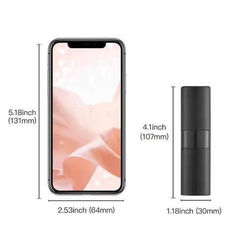 Miniatura 5 de Atomizador de perfume de 0.7 fl oz, botella de spray de colonia de viaje, mini dispensador de rociador vacío (negro, 4PCS)
