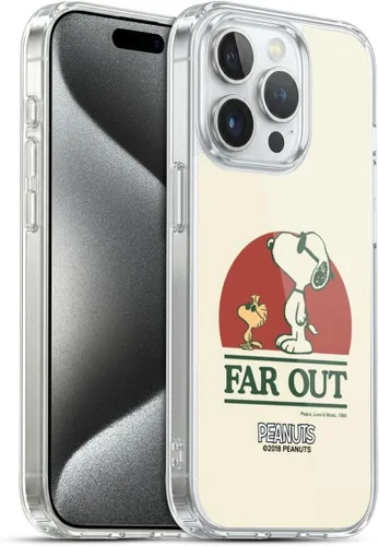 Miniatura 30 de Head Case Designs Funda de gel Woodstock 50th con licencia oficial de Peanuts Snoopy Guitar 1969 [protección de grado militar] compatible con Apple