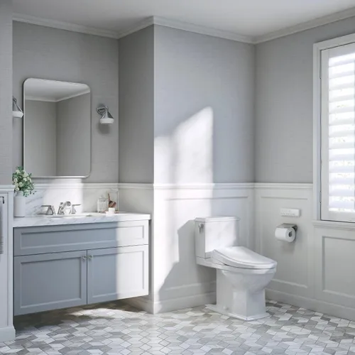 Miniatura 6 de TOTO® WASHLET®+ S7 - Asiento electrónico de inodoro con bidé con limpieza de varilla EWATER+® y taza clásica, alargado, color blanco algodón
