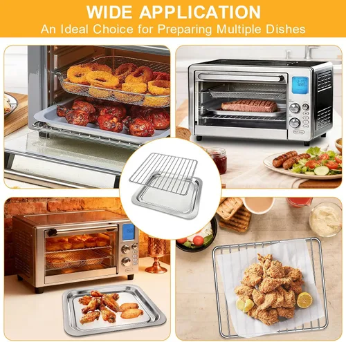 Miniatura 6 de Piezas de repuesto para freidora de aire Emeril Lagasse Everyday 360, accesorios de freidora de aire de acero inoxidable antiadherente de grado