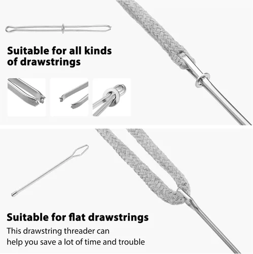 Miniatura 4 de Roowest 30 cordones de repuesto con cordón de 66 pulgadas XL con cordón para ropa de repuesto con 2 piezas flexibles fáciles de enhebrar