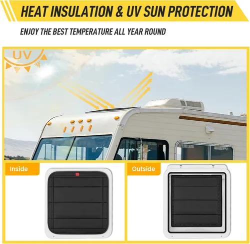 Miniatura 4 de Magnetic RV Vent Cover - 16.25 x 16.25 Inch Foldable Magnet RV Blackout Window Shade Sun Cover with UV Protection and Waterproofing, Comes with