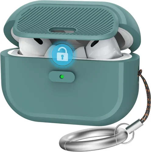 Miniatura 15 de TRONWIN Funda para AirPods Pro 2, [con bloqueo] Funda para AirPods Pro de una pieza (2ª/1ª generación), funda protectora completa de silicona suave