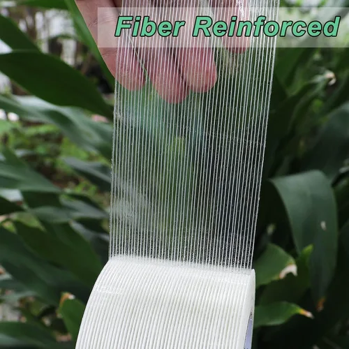 Miniatura 3 de BOMEI PACK Cinta de fleje de 3 pulgadas, cinta de embalaje reforzada con fibra resistente, 60 yardas 5.9 mil, total 120 yardas