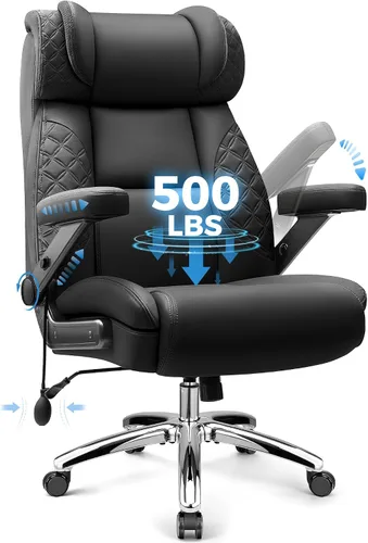 Silla de Oficina Grande y Alta, Silla de Escritorio para Computadora para Personas Pesadas, Silla Ejecutiva de Juegos Extra Grande, Silla de Oficina