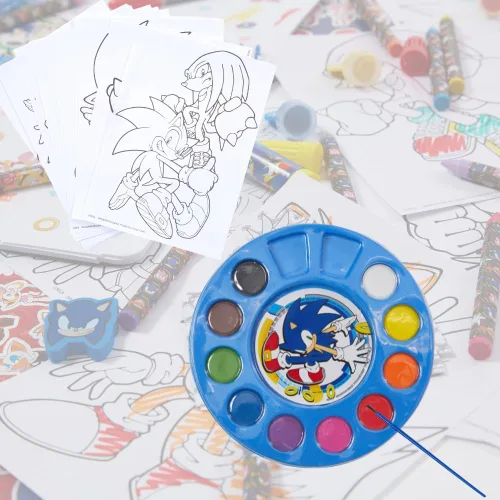Miniatura 8 de Innovative Designs Juego de Arte para Niños de Sonic the Hedgehog de Creatividad Diversión para Colorear, Pintar y Manualidades
