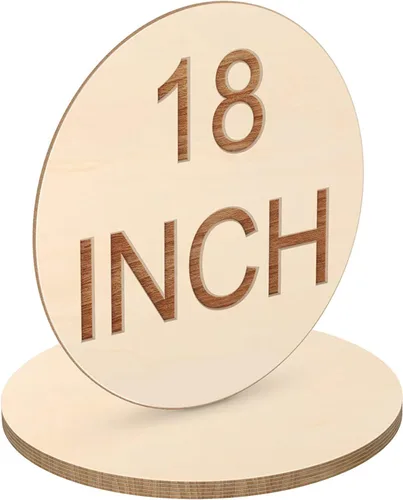 Miniatura 8 de Círculos redondos de madera de 18 pulgadas sin terminar para manualidades, colgador de puerta, pirografía y pintura (5 piezas)