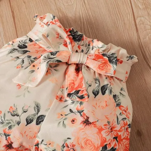 Miniatura 5 de Conjunto de ropa para bebé recién nacida, conjunto de trajes de niña con volantes y diadema 3 piezas de verano