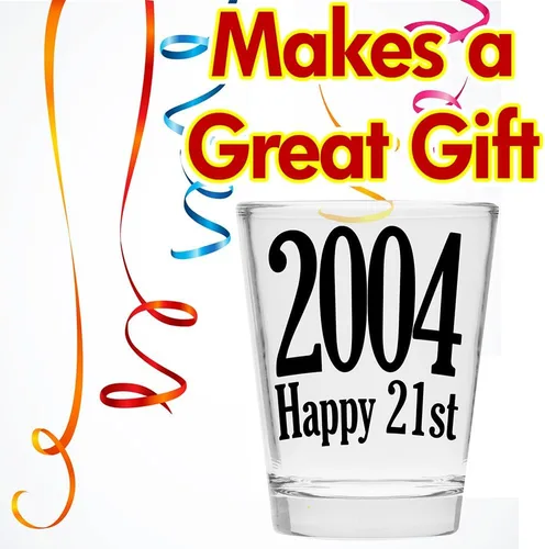 Miniatura 4 de Make Em Laugh 2004 Vaso de chupito de cumpleaños feliz número 21 - Celebra el cumpleaños número 21 - Regalos de cumpleaños perfectos para él o ella