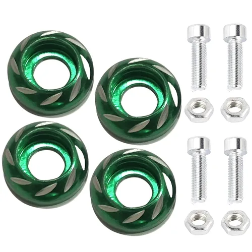 Miniatura 8 de Tornillos de matrícula de motocicleta, tornillo de matrícula, tornillo decorativo de aleación de aluminio M6, kit de tornillos para matrícula apto