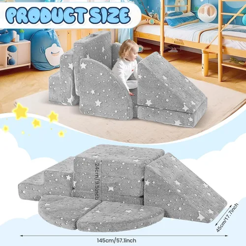 Miniatura 2 de 5 piezas de bloques de espuma para escalar para niños pequeños de 1 a 3 años, juguetes de escalada para niños pequeños con prioridad en seguridad